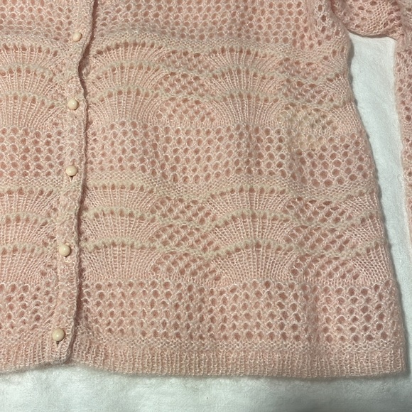 SEZANE Alanis Jumper Cardigan in Rosy Beige Small - Picture 3 of 5
